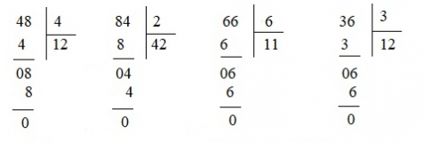 Giải câu 1 bài chia số có hai chữ số cho số có một chữ số