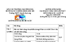 HDC đề thi chọn HSG Sinh học Duyên hải đồng bằng Bắc Bộ Sinh 10 năm học 2017-2018 (Chuyên Hạ Long - Quảng Ninh, đề đề xuất) (Có hướng dẫn chấm)