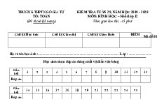 Đề kiểm tra Toán 12 (Hình học) tuần 29 năm học 2019-2020, THPT Ngô Gia Tự - Đắk Lắk (Mã đề 006).