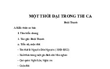Một thời đại trong thi ca (Hoài Thanh) Ngữ văn 11, trường THPT Quốc Oai - Hà Nội