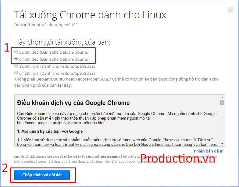 Cài đặt Google Chrome cho Ubuntu