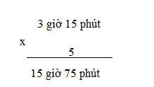Giải bài: Nhân số đo thời gian với một số - sgk Toán 5 trang 135