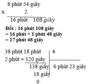 Giải bài : Ôn tập về các phép tính với số đo thời gian - sgk Toán 5 trang 165